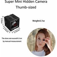 Mini caméra espion sans fil, caméra de surveillance de sécurité HD 1080P avec vision nocturne, détection de mouvement pour la maison, la voiture, le drone, le bureau ou l'extérieur - noir