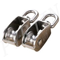 4 Pièces Poulie Acier Inoxydable,M25 Poulie Simple,Poulie de Levage pour Cable,Poulie Double a Fixe,Poulie pour Cable Acier,Bloc de Poulie,Poulie Double,Poulie 