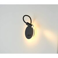 3+8W LED Lampe de chevet pour lire LED Lampe de lecture de Cygne Flexible (noir) Applique murale Liseuse LED avec interrupteur Blanc chaud 3000K Moderne