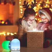 blanc chaud à intensité variable blanc froid changement de couleur RGB Veilleuse rechargeable par USB avec fonction minuterie lampe de chevet pour enfants avec télécommande 