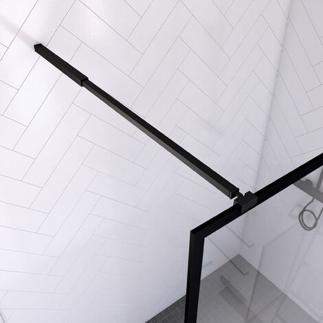 Mampara de Ducha 140x200 cm - Estructura negra mate - DARK CONTOURING