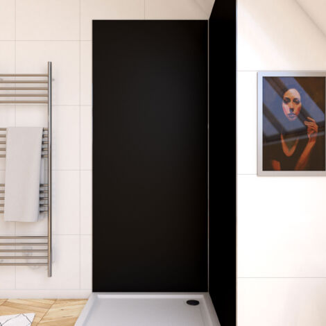PANEL PARED DUCHA NEGRO EN ALUMINIO - 90X210CM - WALL ´IT NEGRO 90