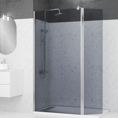 PANEL PIVOTANTE PARA DUCHA ITALIANA MED:40X200CM CRISTAL ACABADO HUMO 6MM - FREEDOM 2 DARK PIVOT