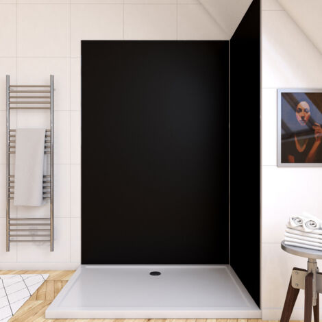 PANEL PARED DUCHA NEGRO EN ALUMINIO - 120X210CM - WALL ´IT NEGRO 120