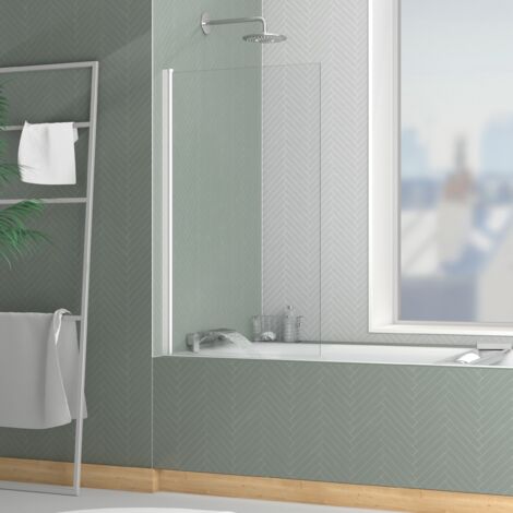 Mampara de bañera 70x120cm - Perfil acabado Blanco Mate - ELEMENTARY