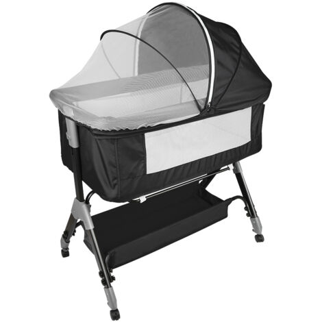 Cuna para Bebé Plegado Viaje portátil con Mosquitera colchón 92x65x106cm para Dormitorio Sala negro (1/5)