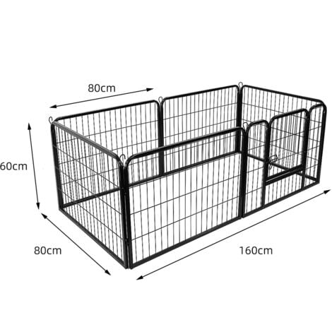 Yaheetech 8 Piezas Vallas para Perros Cada Valla de 80 X 100 cm