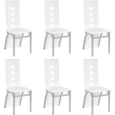 WYCTIN® Conjunto de 6 sillas de comedor - blanco - estilo contemporáneo (1/5)