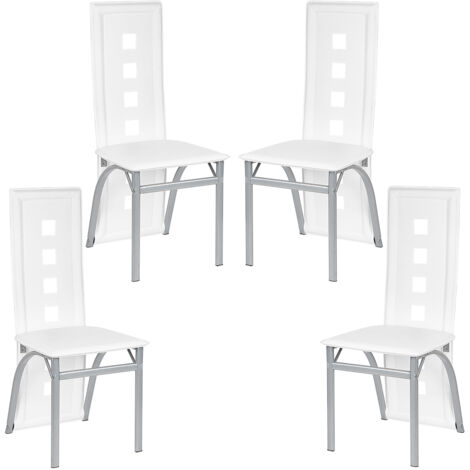 WYCTIN® Conjunto de 4 sillas de comedor - blanco - estilo contemporáneo (1/5)