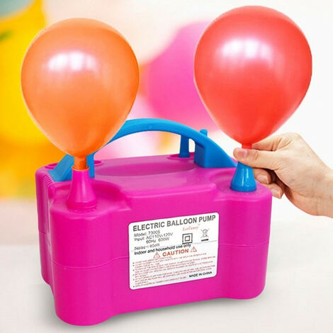 Bomba infladora con globo eléctrico Dos boquillas Soplador de aire portátil