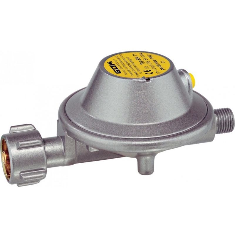 Regulador de presión de gas butano y propano (Presión de funcionamiento: 30  mbar)