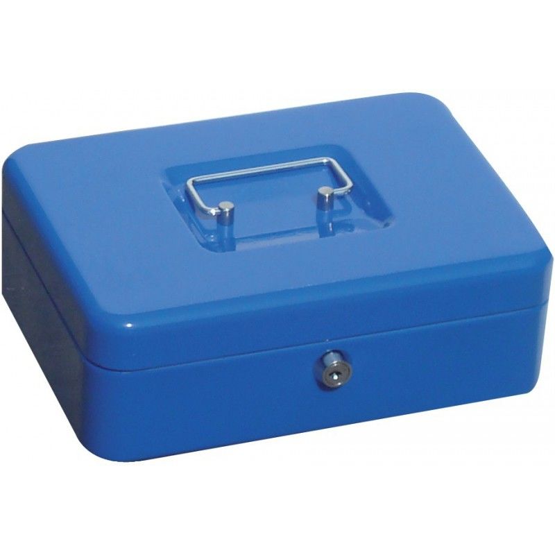 Caja de efectivo de metal, 6 compartimentos caja de almacenamiento de  dinero con cerradura de seguridad Caja de efectivo de acero para oficina en  casa