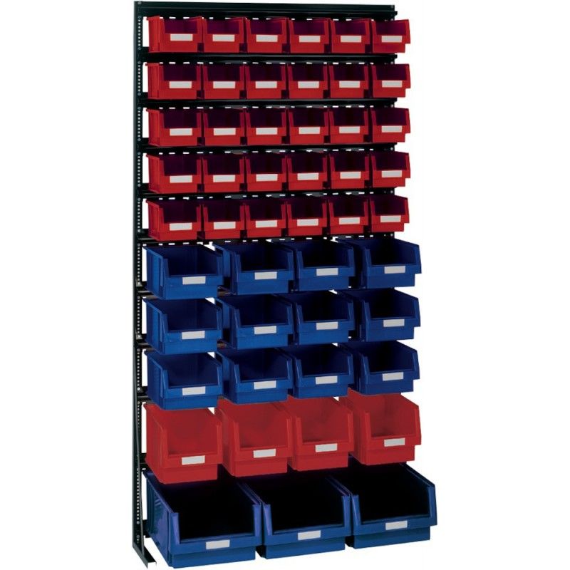 Caja Organizadora de Tornillos, Clasificador Apilable con 16 Cajones,  Negro, Gris, Azul, Rojo, 17 x 27