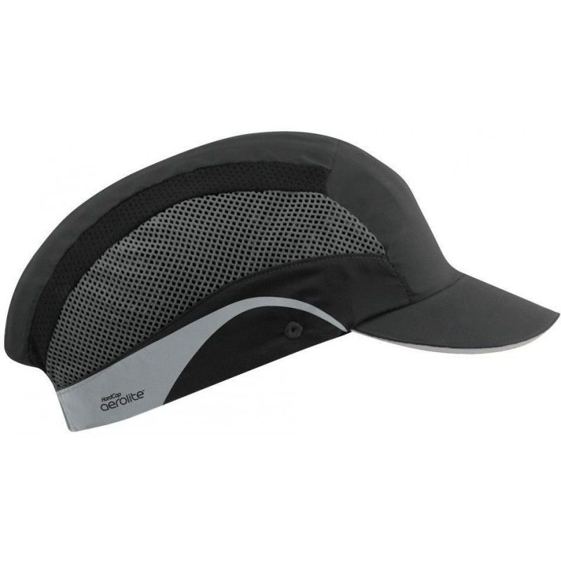  Gorra de seguridad con rayas reflectantes, ligera y  transpirable, gorra de protección para la cabeza (corto, negro) :  Herramientas y Mejoras del Hogar