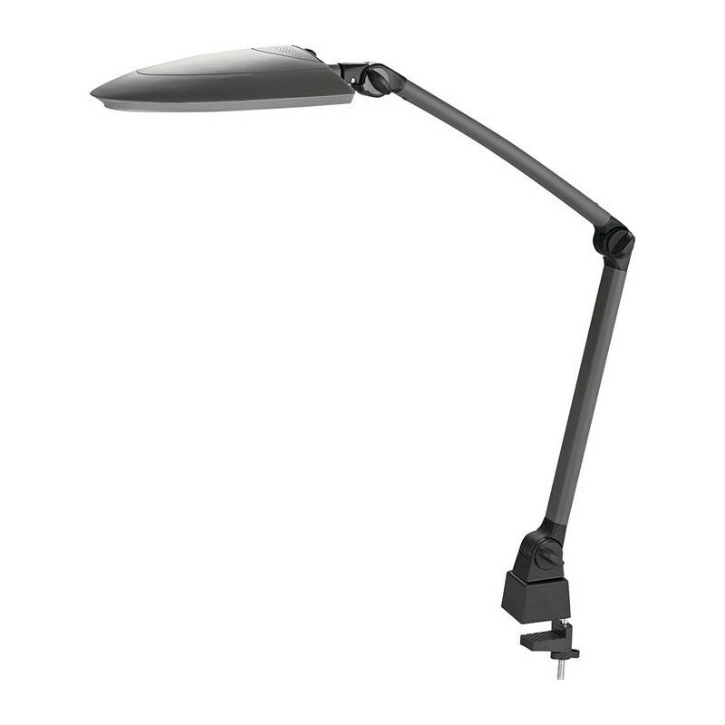 Lámpara de escritorio negro / antracita con soporte con LED