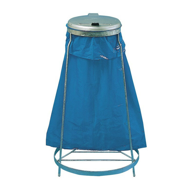 Contenedor Basura Reciclaje 240 litros con Pedal, Ruedas y Mango  Antideslizante - Cubo Residuos Industrial - Apilable y Resistente (Azul)  TECNOL