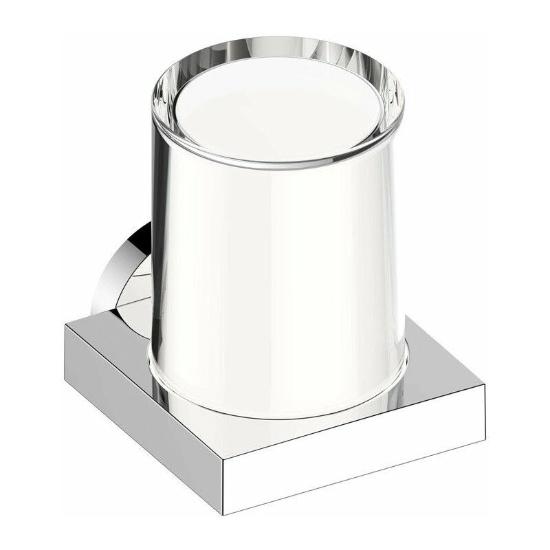 Keuco Dosificador De metal cromado y cristal contenido rellenable aprox.180 ml dispensador liquido para baño aseo invitados montaje en 90