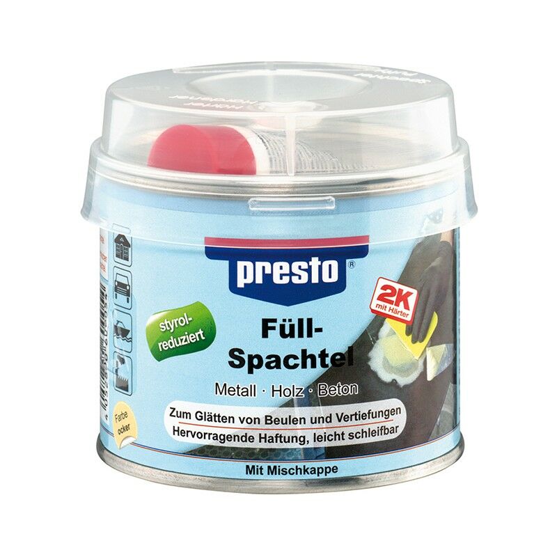 Masilla para plástico 250 gr Presto