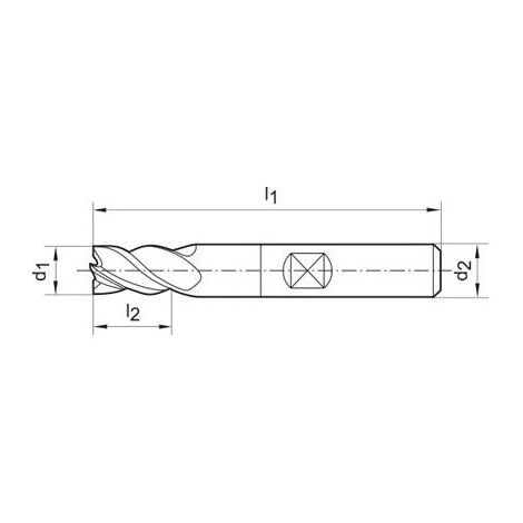 Fresa ratiométrica de SL corta DIN6527 VHM FIRE Z4 6 mm Gühring