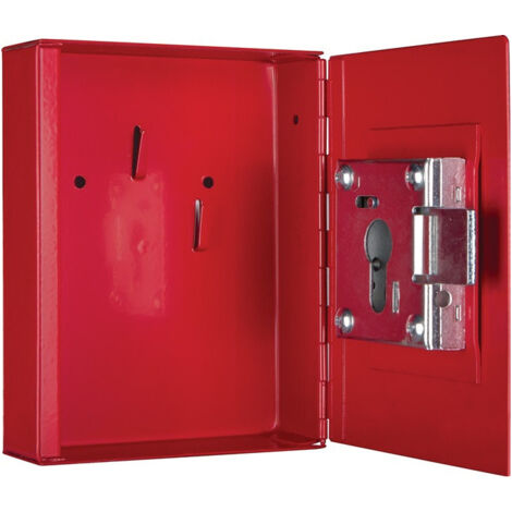 Caja de llaves NS 2 PHZ H150xW120xD34mm chapa de acero rojo carmín nº gancho 2 FORMATO