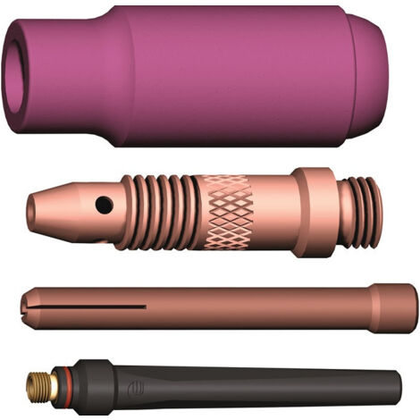 Kit d'accessoires TIG 4 pièces dans une boîte en plastique WE 2,4 mm A.BINZEL