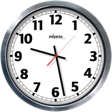 Horloge Murale Radio-pilotée Mebus 52451 – Argentée, 25 Cm, Classique