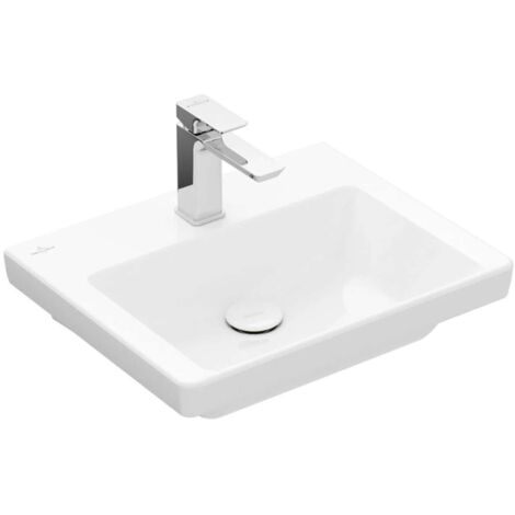 V&B Handwaschbecken SUBWAY 3.0 500x400mm o Überlauf mit Hahnloch weiß (1/3)