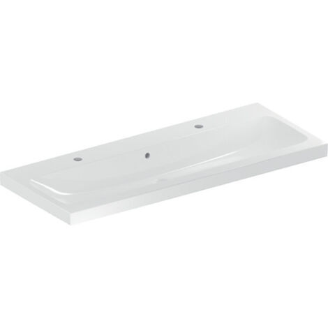 Geberit iCon Light lavabo, 120 cm x 48 cm, con 2 agujeros para (1/3)
