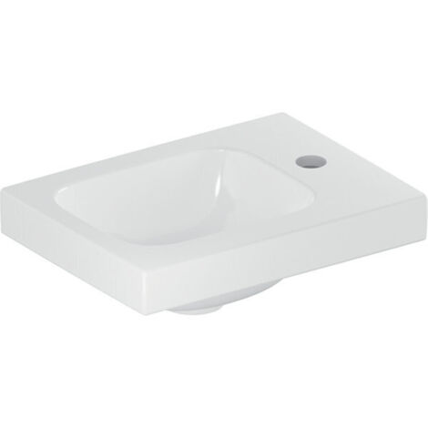 Geberit Handwaschbecken iCon Light 380x280mm o ÜL mit Hahnloch rechts weiß (1/3)