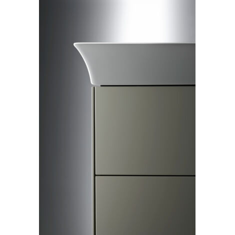 Lavabo Tulip blanco, ancho 1055mm, sin agujero para grifo, con (1/5)