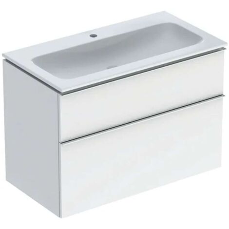 Geberit Waschtischunterschrank iCon 900x630x480mm m Möbel-WT we hochglanz/Gr (1/2)