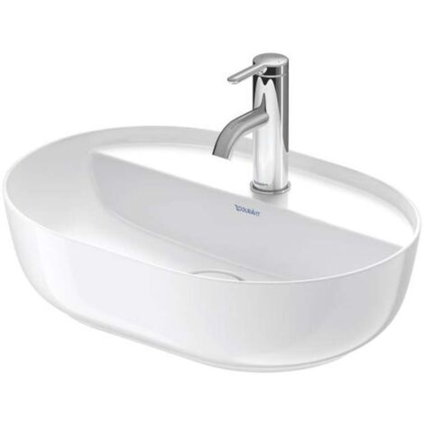 Duravit Luv - Lavabo sobre encimera, 50x35 cm, sin rebosadero, con orificio para grifo, blanco 0380500000 (1/2)