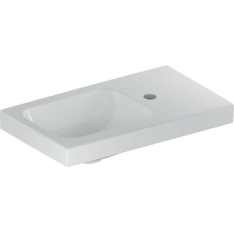 Geberit Handwaschbecken iCon Light 530x310mm m Abl. o ÜL m HL re weiß KT (1/3)
