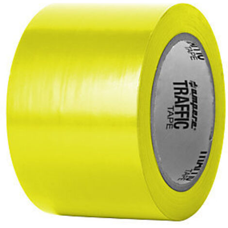 Ruban de signalisation standard 0,15 mm d'épaisseur 75 mm x 33 m jaune