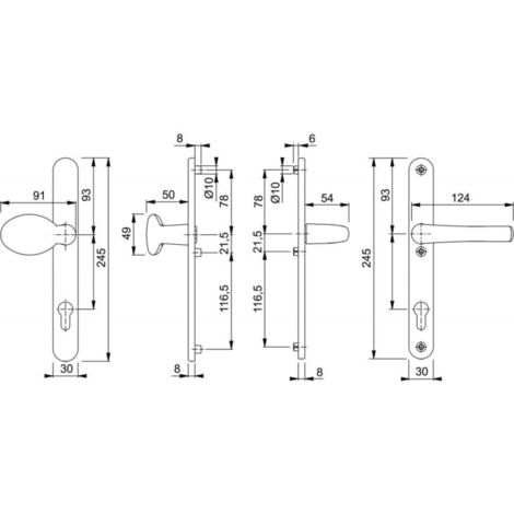 Pomo puerta 76G/3346/1710RH F1 8 PZ-92 67-72