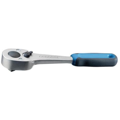 Trinquete reversible de palanca 1/4'', 24 dientes, Largo : 129 mm