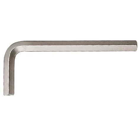 Llave Allen hexagonal, en versión en pulgadas corta, en niquelado brillante (01186) 1/4 x 90 mm, 36 mm (1/4)