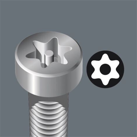 Destornillador TORX® con escariado, dimensiones : T 20, Largo de la hoja 300 mm, Largo total 398 mm, Ø de la hoja : 4,5 mm