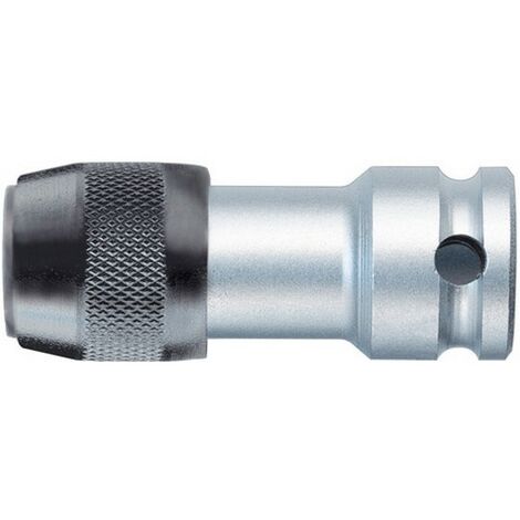 Empalme de toma de Fuerza de hexagonal 1/4'', de choque de 4 lados 1/4'', con mandril de fijación rápido, Largo total : 30 mm