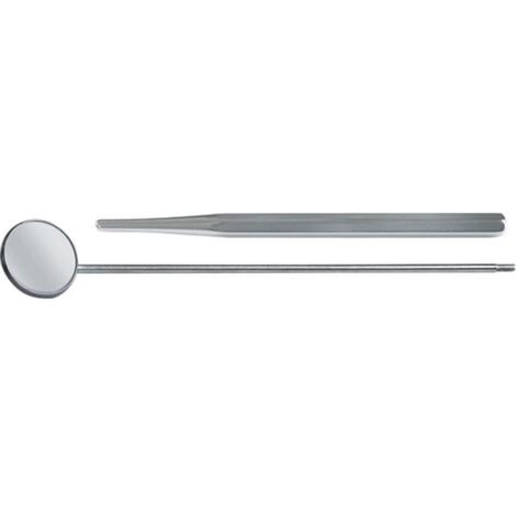 Espejo de inspección ronda de metal, Largo : 270 mm, Ø 24 mm