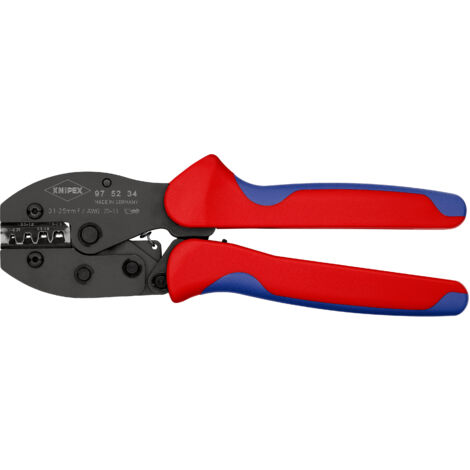 KNIPEX 97 52 34 PreciForce® Crimpadora con mangos multicomponentes Barnizados 220 mm