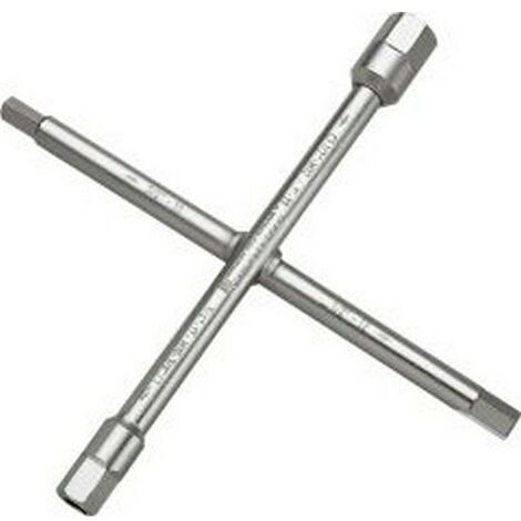 Llave de cruz para fontanería, dimensiones : 220 x 220 mm