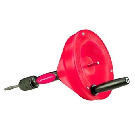 Desatascador de manivela ROSPI, Ø de tubo : 20-50 mm, Ø de espiral 8 mm, Largo 7,5 m