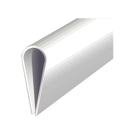 Perfil forma en U de pvc blanco, Alt.0.8 x An.1.5 x L.200 cm