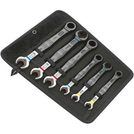 Wera Joker Juego de 6 llaves mixtas plateadas en acero duradero (1/5)