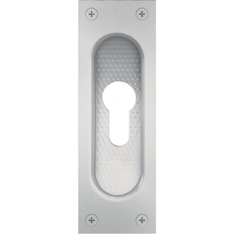 Pomo puerta de encastrar 0 42 4211, cuadrado ,Alu F1