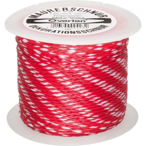 Cordeles albañil PP 2,0mm 100m rojo Overmann