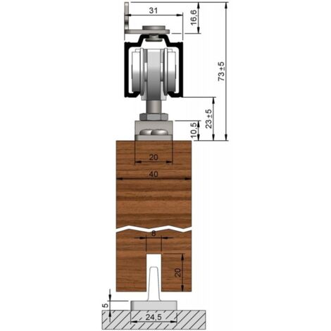 HELM 73 Set herraje puerta madera