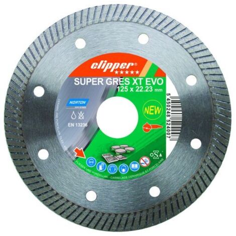 Norton-Clipper Disco amolador de diamante modelo 125 mm gris plateado