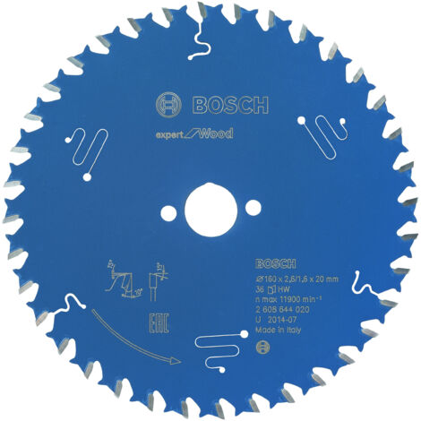 Hoja de sierra circular.Expert W 160x2,6x20mm Z36 W Bosch